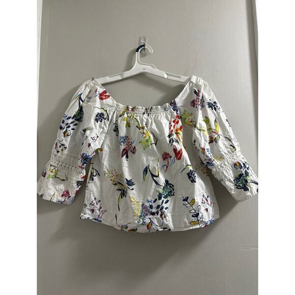 🔴Tanya Taylor Stassi Floral Crochet Cotton‎ Top size 0 - Picture 7 of 7